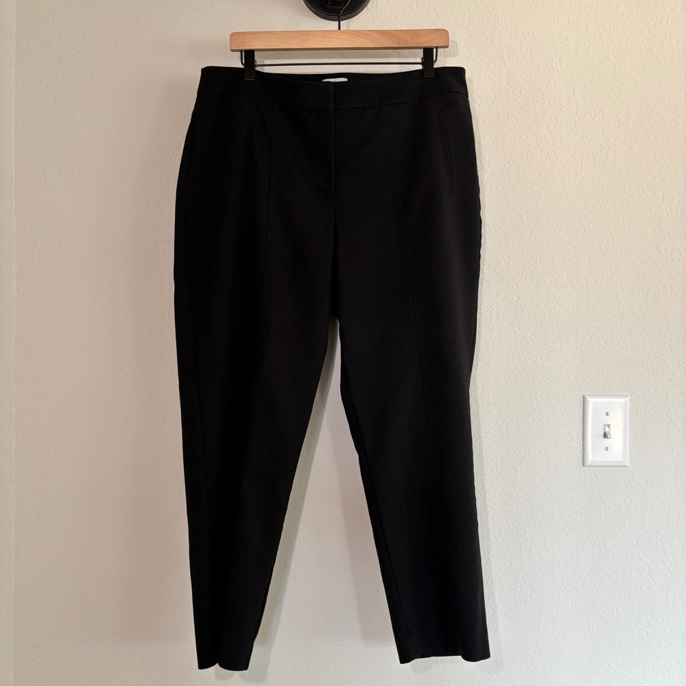 Chico's Pants So Slimming 2.5 Cotton Blend Stretch Black Officecore Minimalist